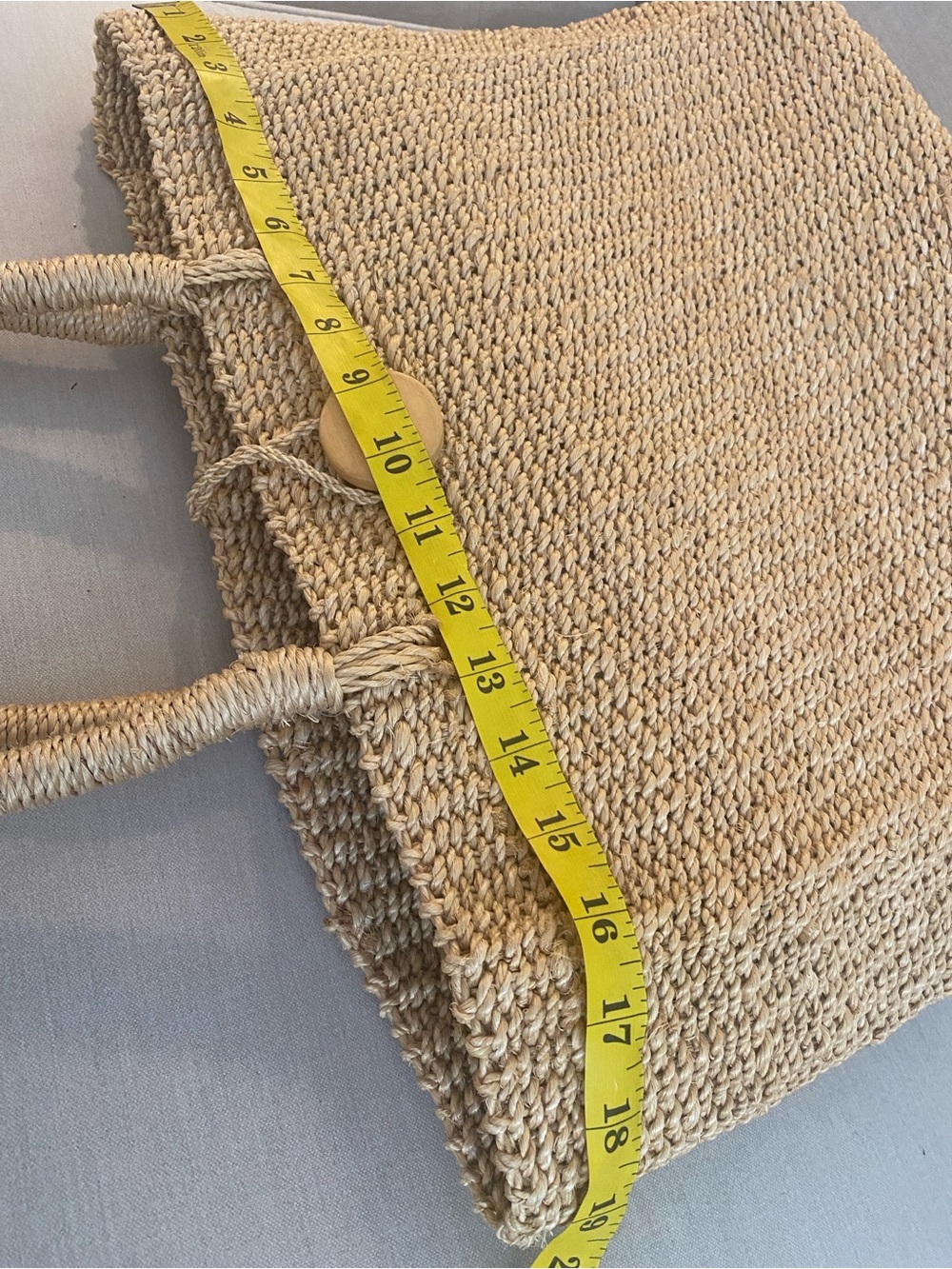 NWOT Woven Straw Tote Bag - Natural purchased in Spain - Picture 6 of 14